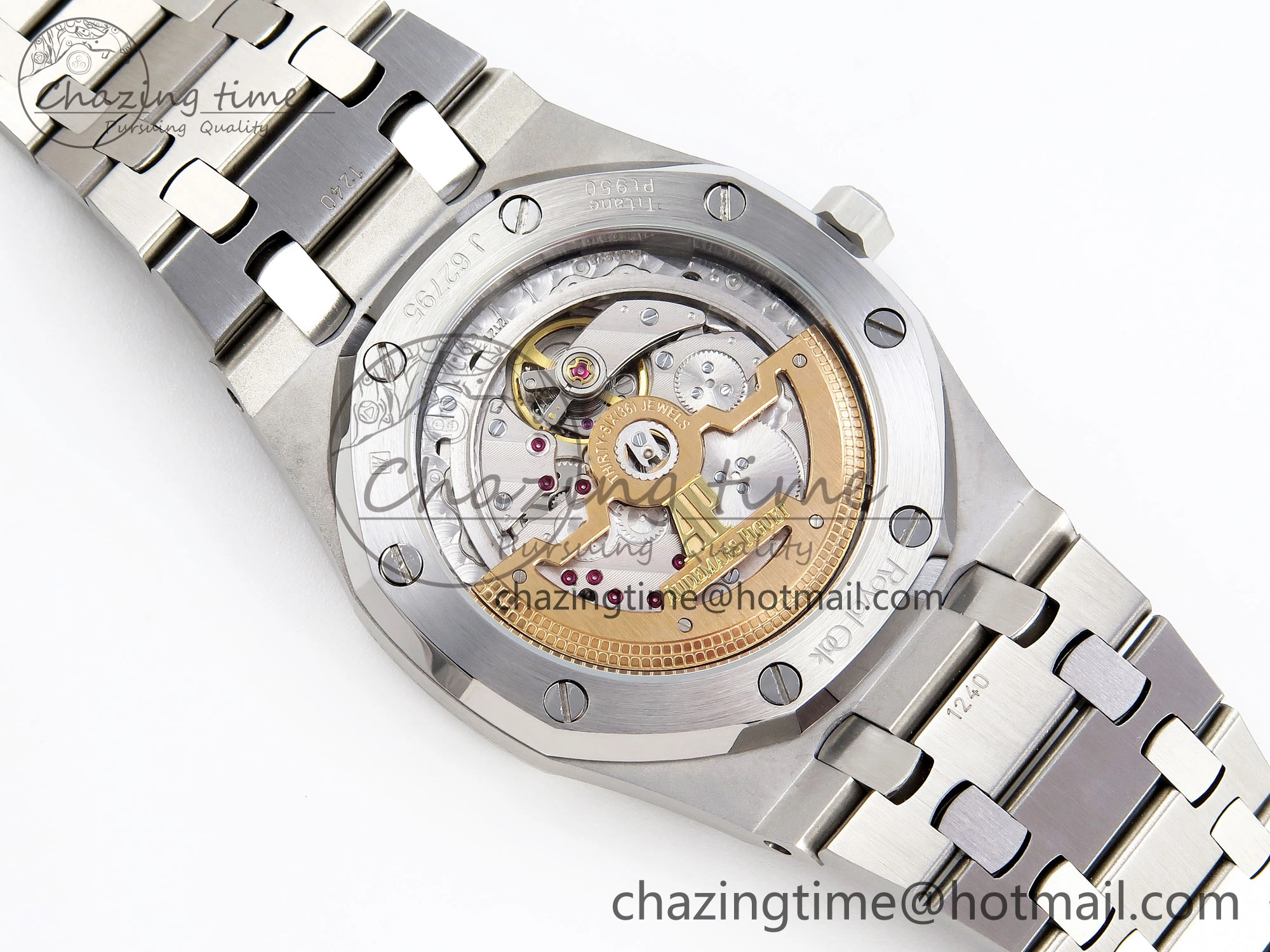 Trendsetting ROYAL OAK 39MM 15202 SS IPF 1:1 BEST EDITION BLUE BLACK TEXTURED DIAL ON SS BRACELET A 4494