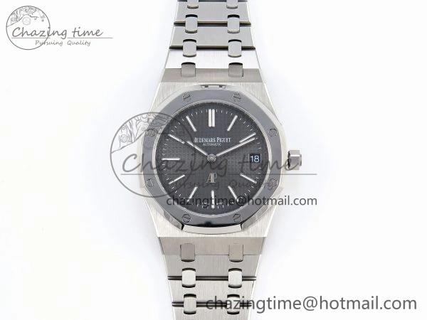 UrbanStyle ROYAL OAK 39MM 15202 SS IPF 1:1 BEST EDITION GRAY TEXTURED DIAL ON SS BRACELET A 4496