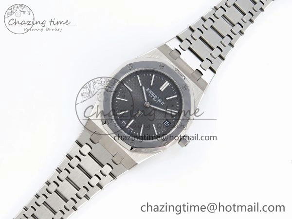 UrbanStyle ROYAL OAK 39MM 15202 SS IPF 1:1 BEST EDITION GRAY TEXTURED DIAL ON SS BRACELET A 4496