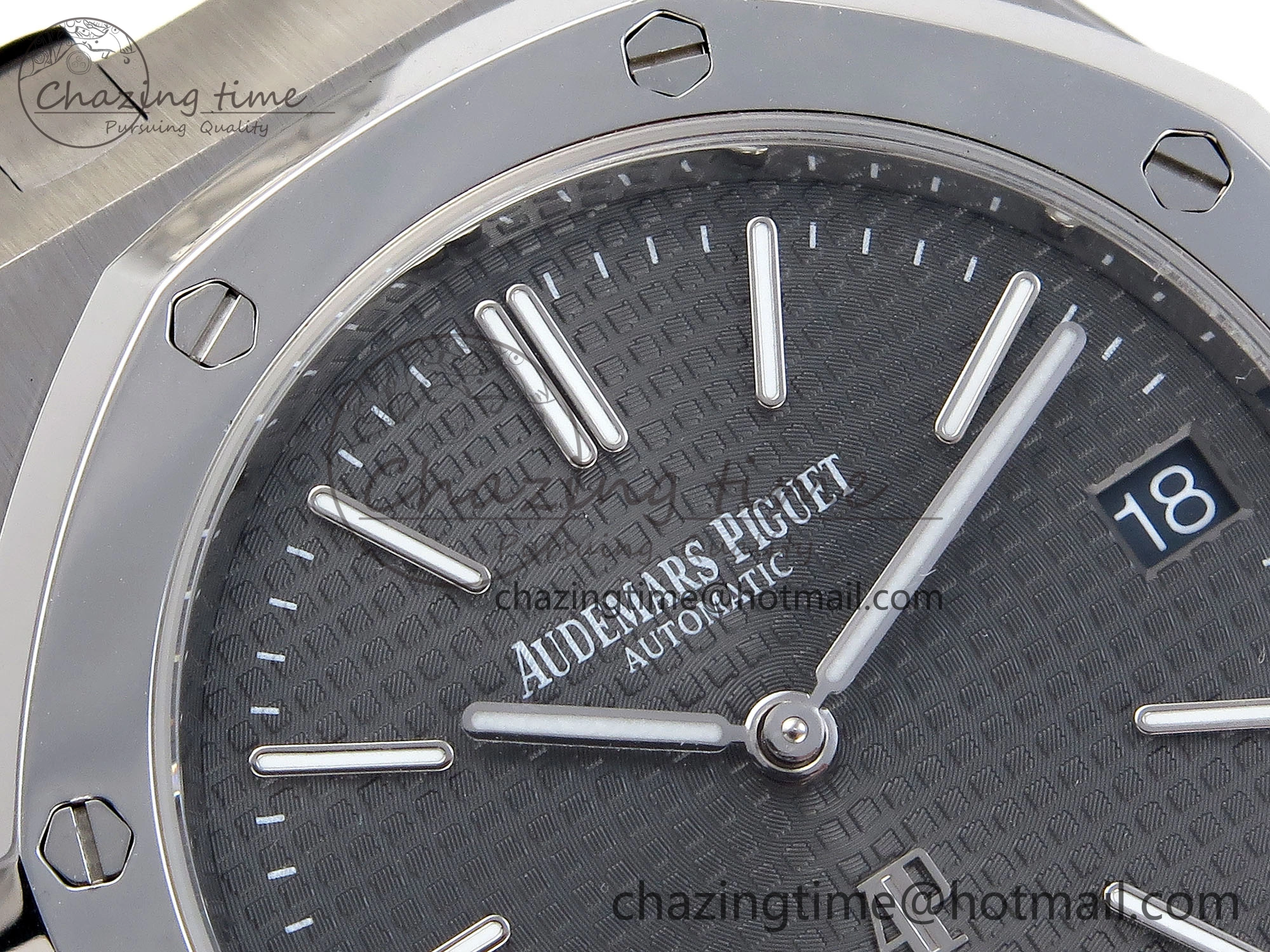 UrbanStyle ROYAL OAK 39MM 15202 SS IPF 1:1 BEST EDITION GRAY TEXTURED DIAL ON SS BRACELET A 4496