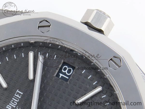 UrbanStyle ROYAL OAK 39MM 15202 SS IPF 1:1 BEST EDITION GRAY TEXTURED DIAL ON SS BRACELET A 4496