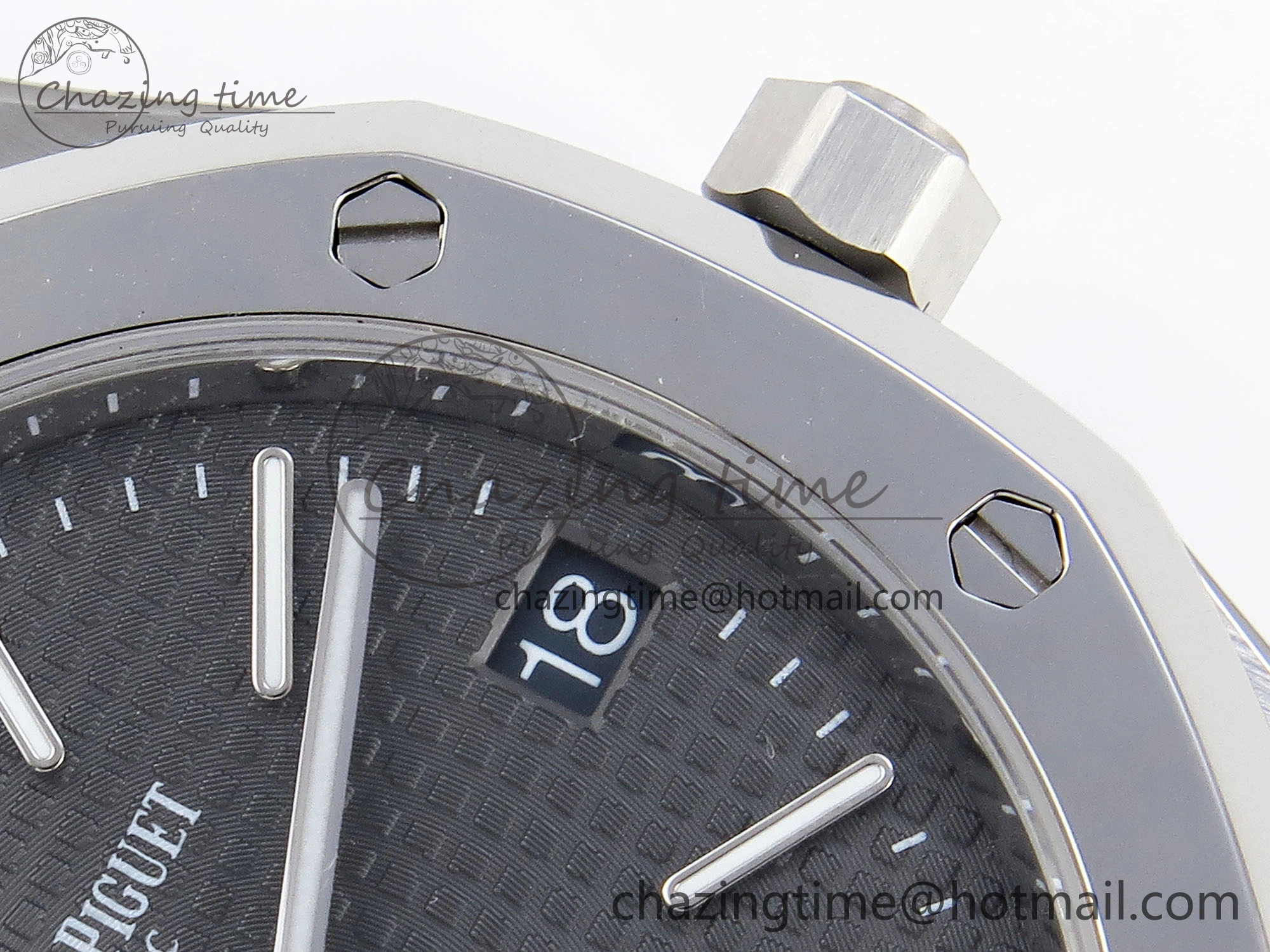 UrbanStyle ROYAL OAK 39MM 15202 SS IPF 1:1 BEST EDITION GRAY TEXTURED DIAL ON SS BRACELET A 4496