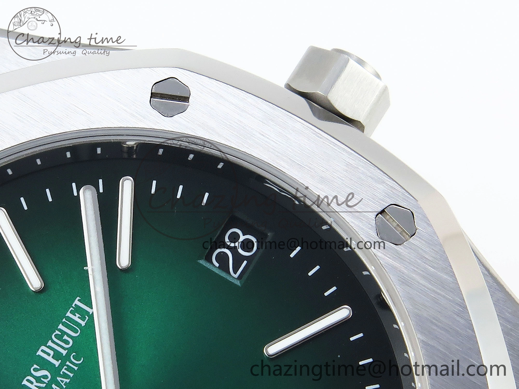 Refined ROYAL OAK 39MM 15202 SS IPF 1:1 BEST EDITION GREEN BLACK DIAL ON SS BRACELET A 4495