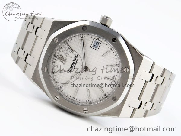 Contemporary ROYAL OAK 39MM 15202 SS IPF 1:1 BEST EDITION WHITE TEXTURED DIAL ON SS BRACELET A 4499