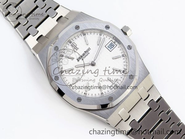 Contemporary ROYAL OAK 39MM 15202 SS IPF 1:1 BEST EDITION WHITE TEXTURED DIAL ON SS BRACELET A 4499