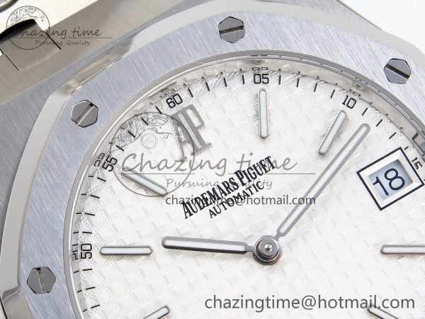 Contemporary ROYAL OAK 39MM 15202 SS IPF 1:1 BEST EDITION WHITE TEXTURED DIAL ON SS BRACELET A 4499