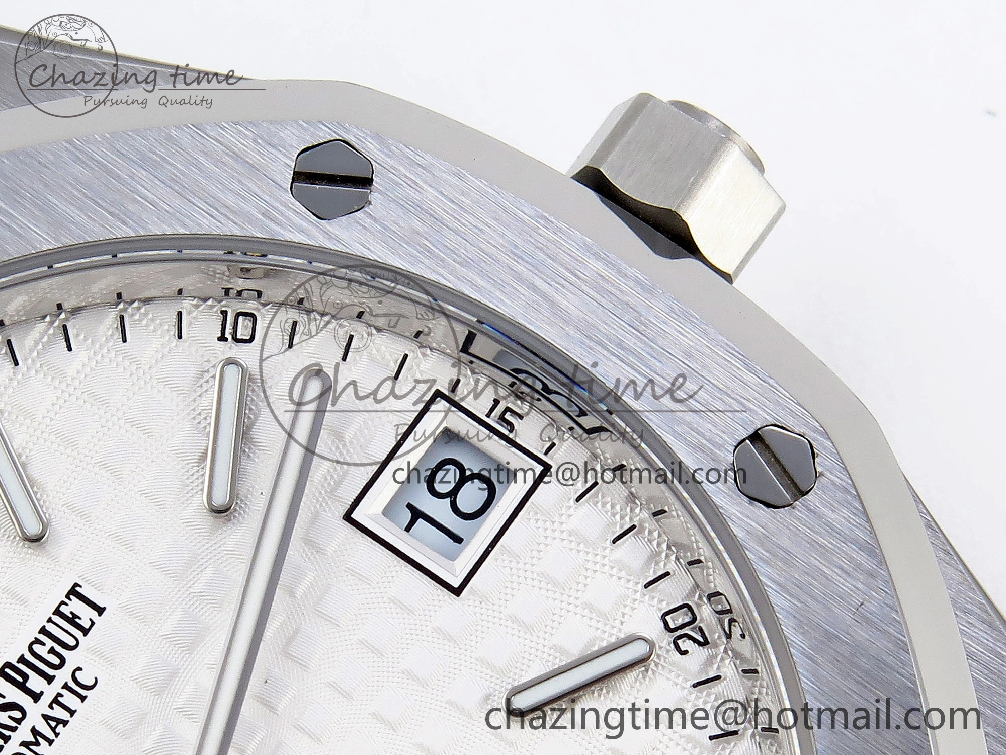 Contemporary ROYAL OAK 39MM 15202 SS IPF 1:1 BEST EDITION WHITE TEXTURED DIAL ON SS BRACELET A 4499