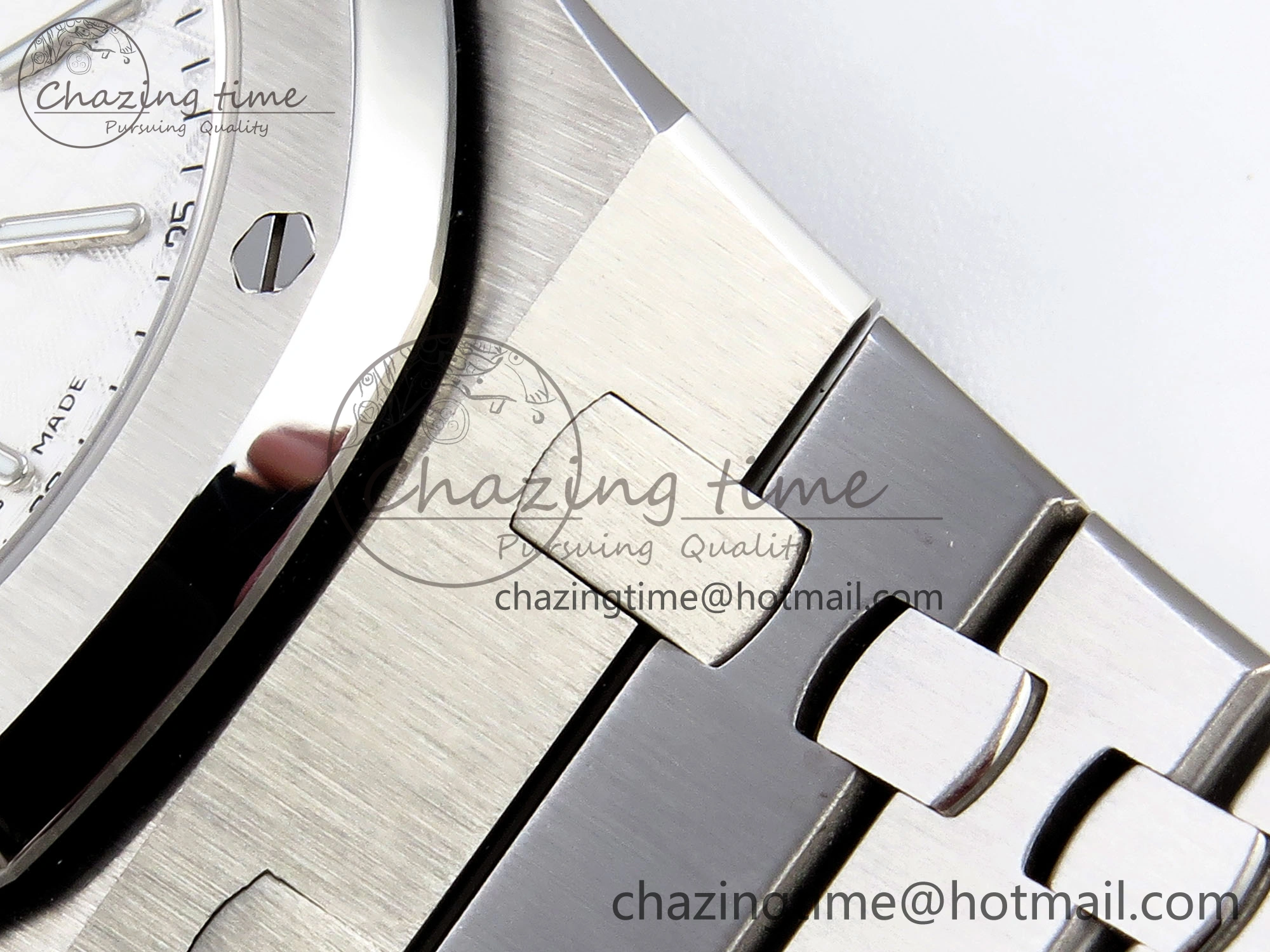 Contemporary ROYAL OAK 39MM 15202 SS IPF 1:1 BEST EDITION WHITE TEXTURED DIAL ON SS BRACELET A 4499