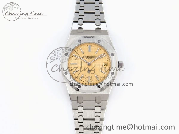 ROYAL OAK 39MM 15202 SS IPF 1:1 BEST EDITION YELLOW TEXTURED DIAL ON SS BRACELET A Comfortable 4500