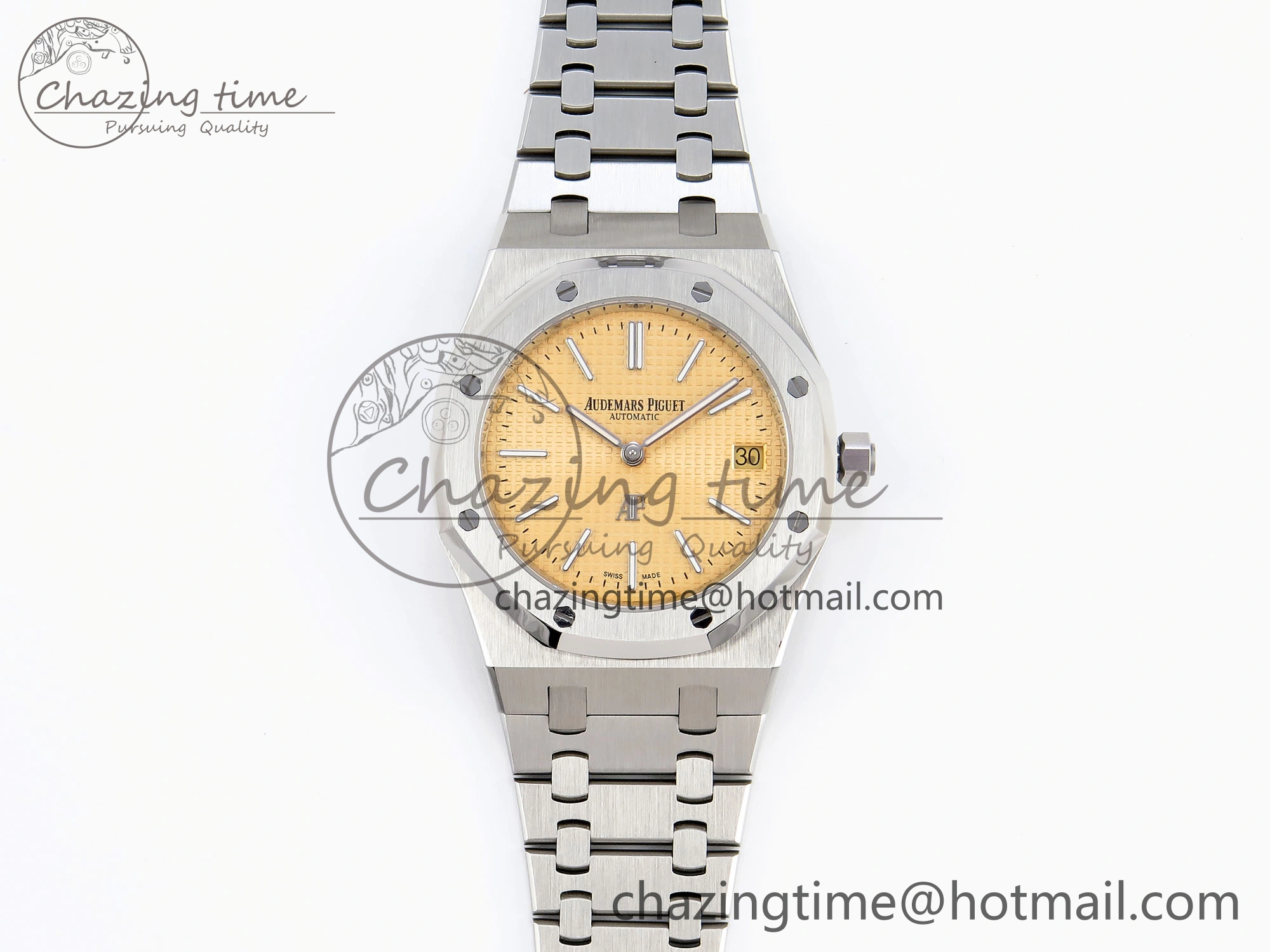ROYAL OAK 39MM 15202 SS IPF 1:1 BEST EDITION YELLOW TEXTURED DIAL ON SS BRACELET A Comfortable 4500