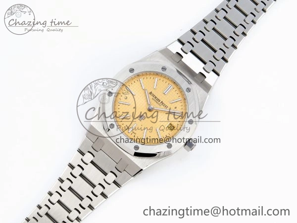 ROYAL OAK 39MM 15202 SS IPF 1:1 BEST EDITION YELLOW TEXTURED DIAL ON SS BRACELET A Comfortable 4500