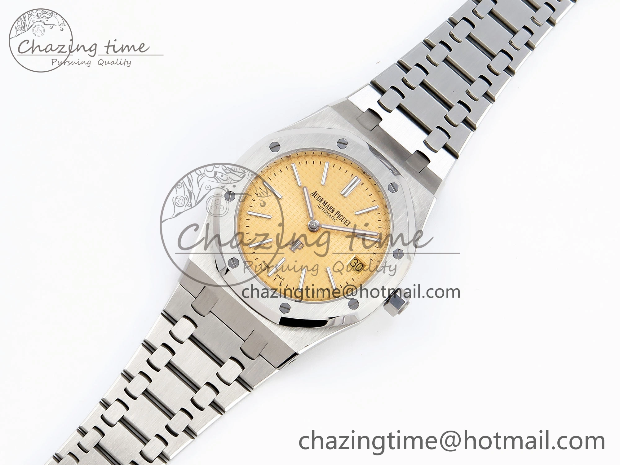 ROYAL OAK 39MM 15202 SS IPF 1:1 BEST EDITION YELLOW TEXTURED DIAL ON SS BRACELET A Comfortable 4500
