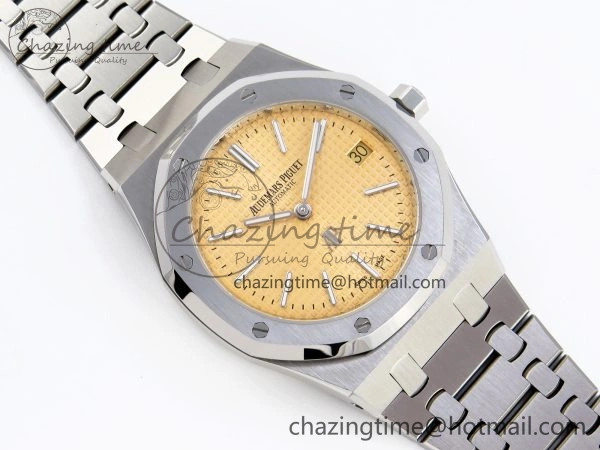 ROYAL OAK 39MM 15202 SS IPF 1:1 BEST EDITION YELLOW TEXTURED DIAL ON SS BRACELET A Comfortable 4500