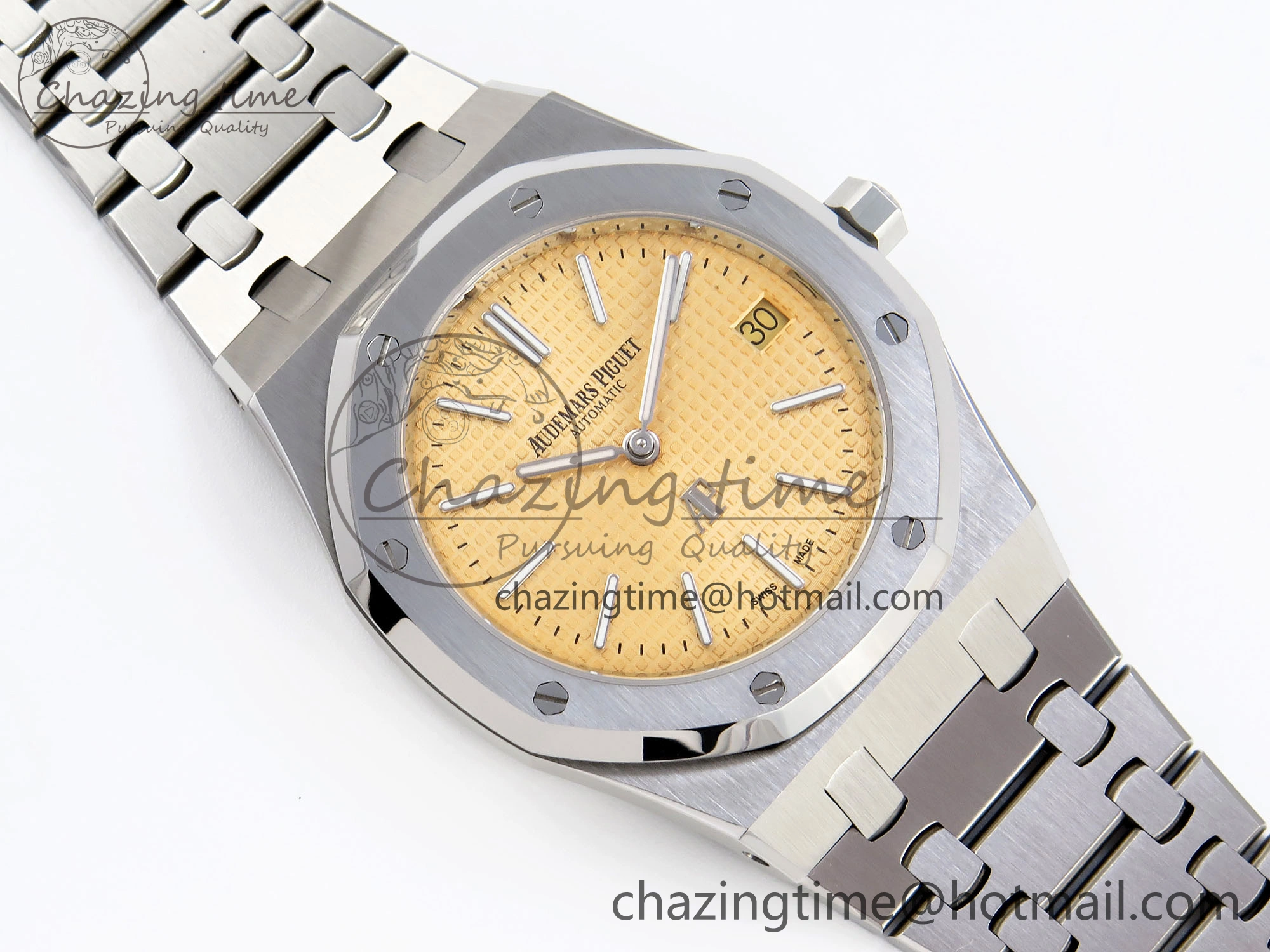 ROYAL OAK 39MM 15202 SS IPF 1:1 BEST EDITION YELLOW TEXTURED DIAL ON SS BRACELET A Comfortable 4500