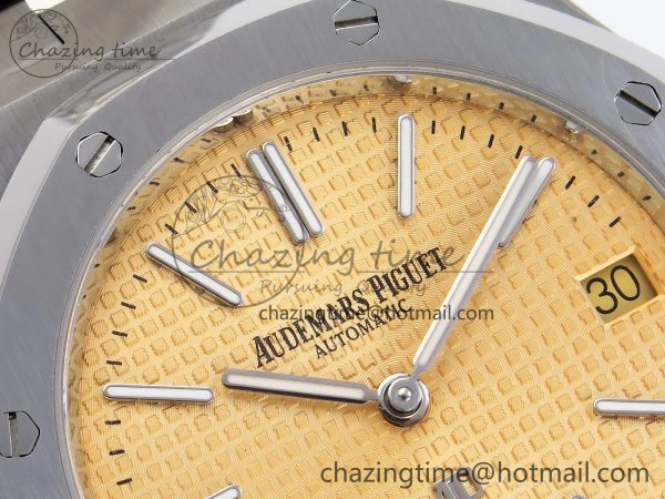ROYAL OAK 39MM 15202 SS IPF 1:1 BEST EDITION YELLOW TEXTURED DIAL ON SS BRACELET A Comfortable 4500