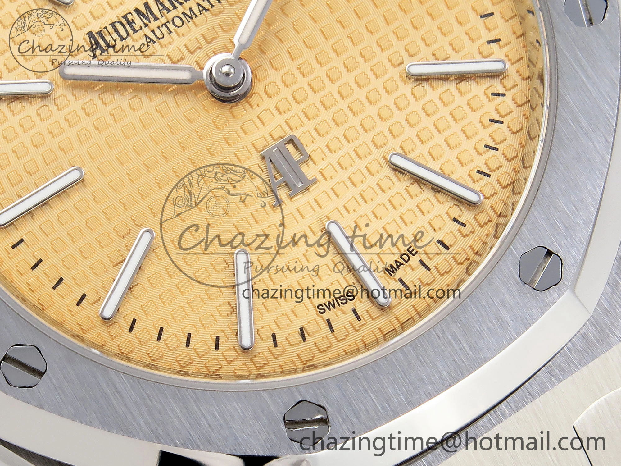 ROYAL OAK 39MM 15202 SS IPF 1:1 BEST EDITION YELLOW TEXTURED DIAL ON SS BRACELET A Comfortable 4500