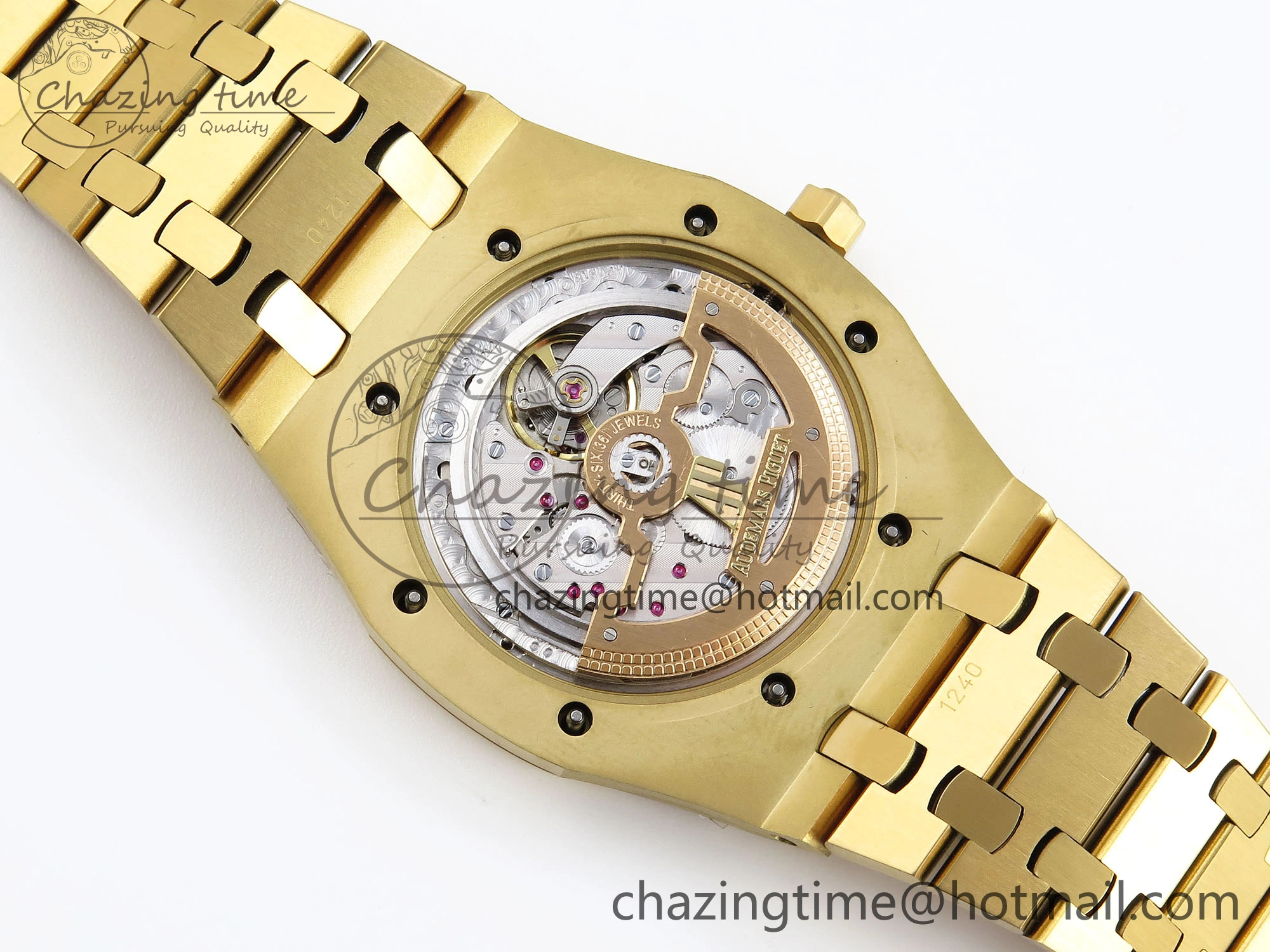 ROYAL OAK 39MM 15202 YG IPF 1:1 BEST EDITION BLUE TEXTURED DIAL ON YG BRACELET A Timeless 4506