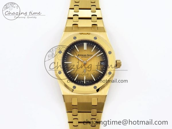 ROYAL OAK 39MM 15202 YG IPF 1:1 BEST EDITION YELLOW BROWN TEXTURED DIAL ON YG BRACELET A Efficient 4505