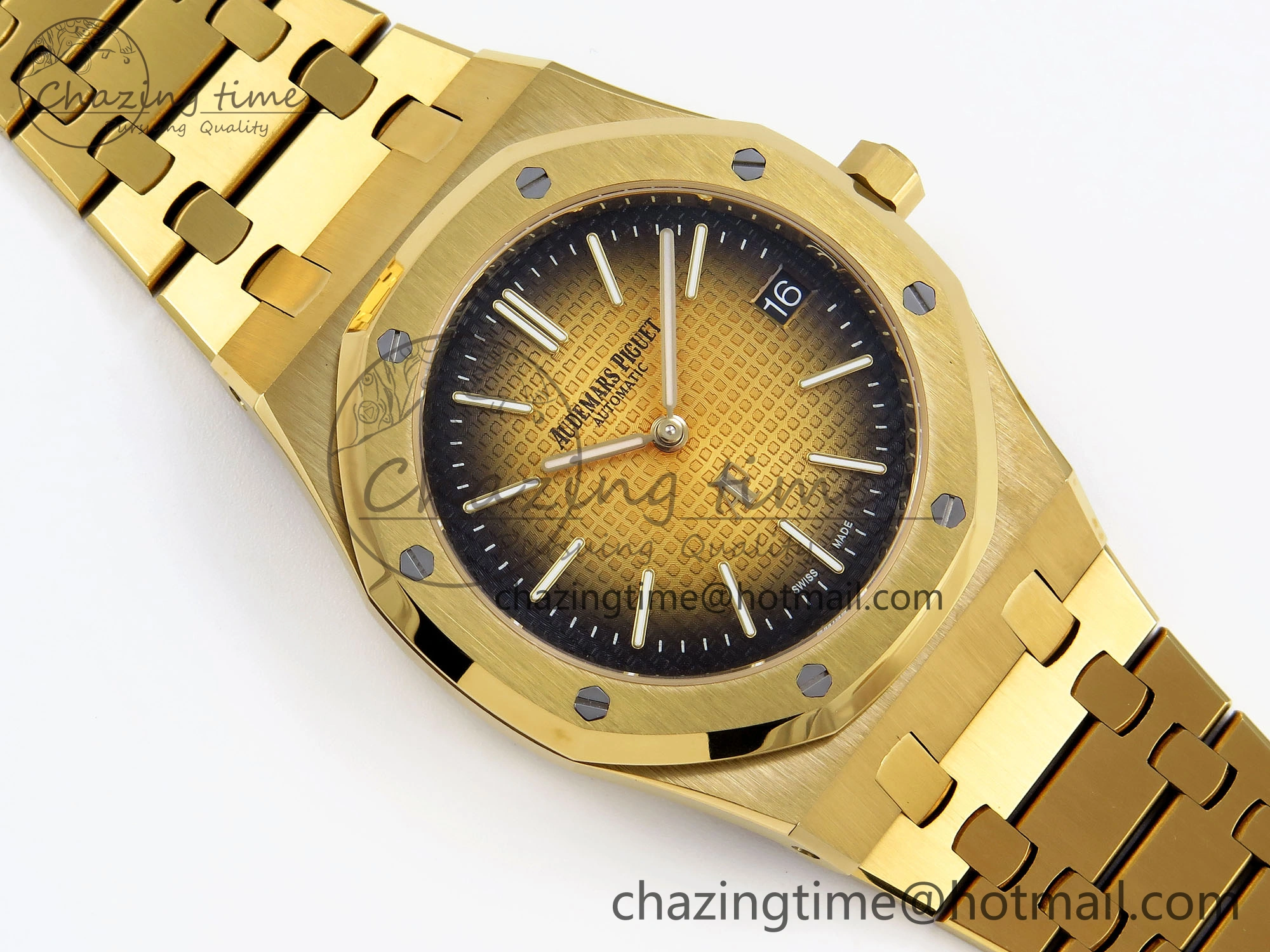 ROYAL OAK 39MM 15202 YG IPF 1:1 BEST EDITION YELLOW BROWN TEXTURED DIAL ON YG BRACELET A Efficient 4505