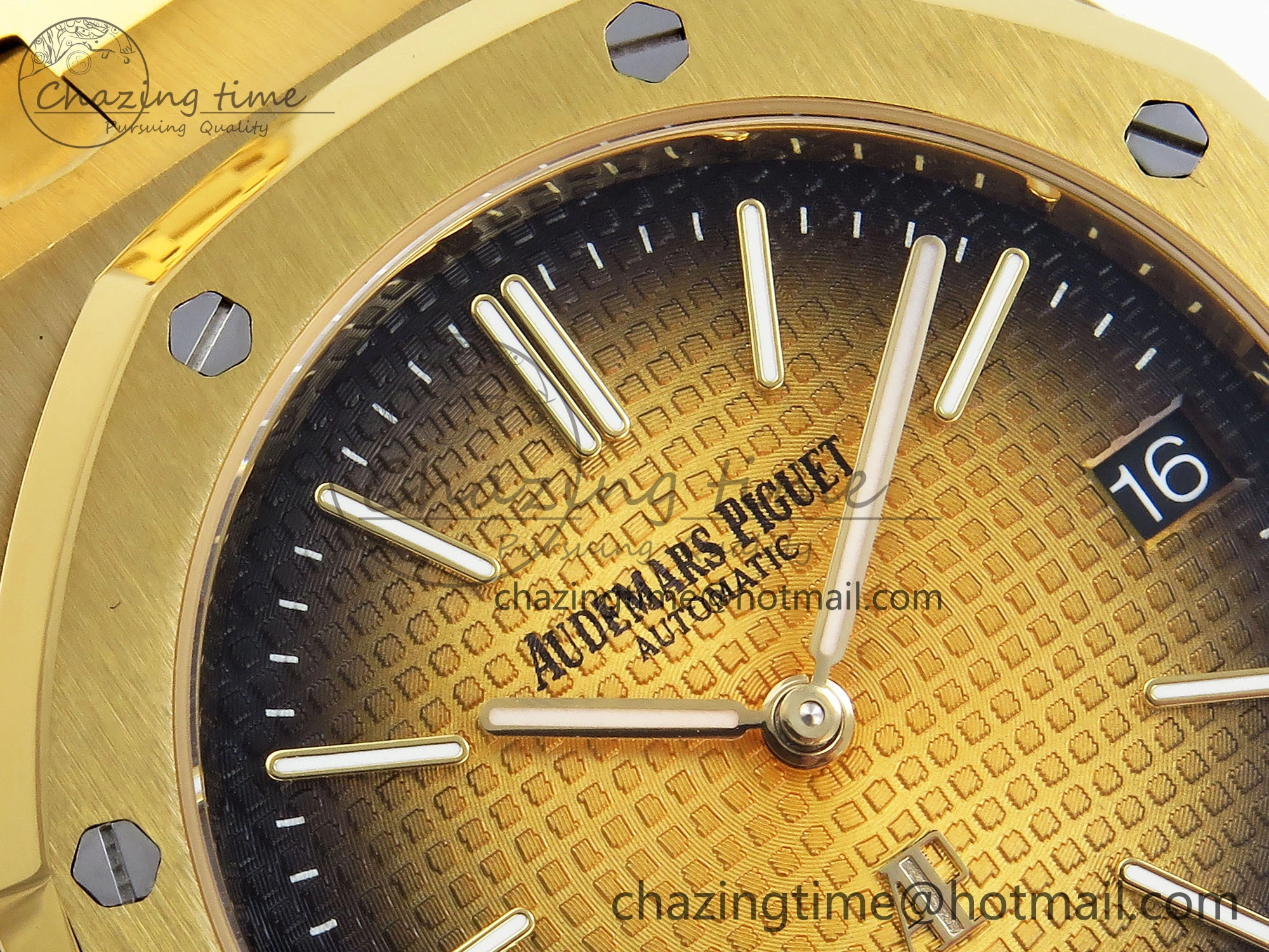 ROYAL OAK 39MM 15202 YG IPF 1:1 BEST EDITION YELLOW BROWN TEXTURED DIAL ON YG BRACELET A Efficient 4505