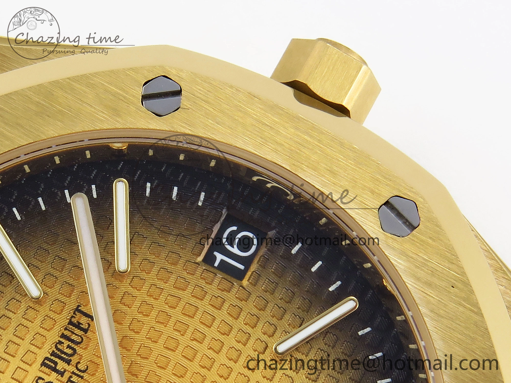 ROYAL OAK 39MM 15202 YG IPF 1:1 BEST EDITION YELLOW BROWN TEXTURED DIAL ON YG BRACELET A Efficient 4505