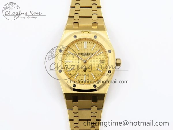 ROYAL OAK 39MM 15202 YG IPF 1:1 BEST EDITION YG TEXTURED DIAL ON YG BRACELET A Casual 4503