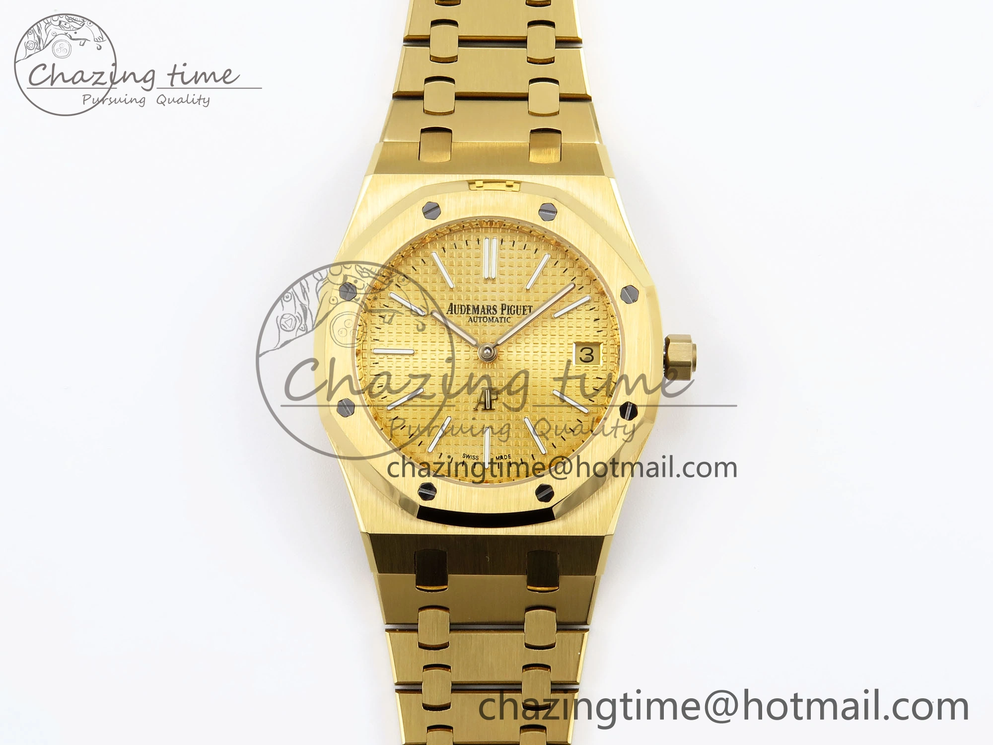 ROYAL OAK 39MM 15202 YG IPF 1:1 BEST EDITION YG TEXTURED DIAL ON YG BRACELET A Casual 4503