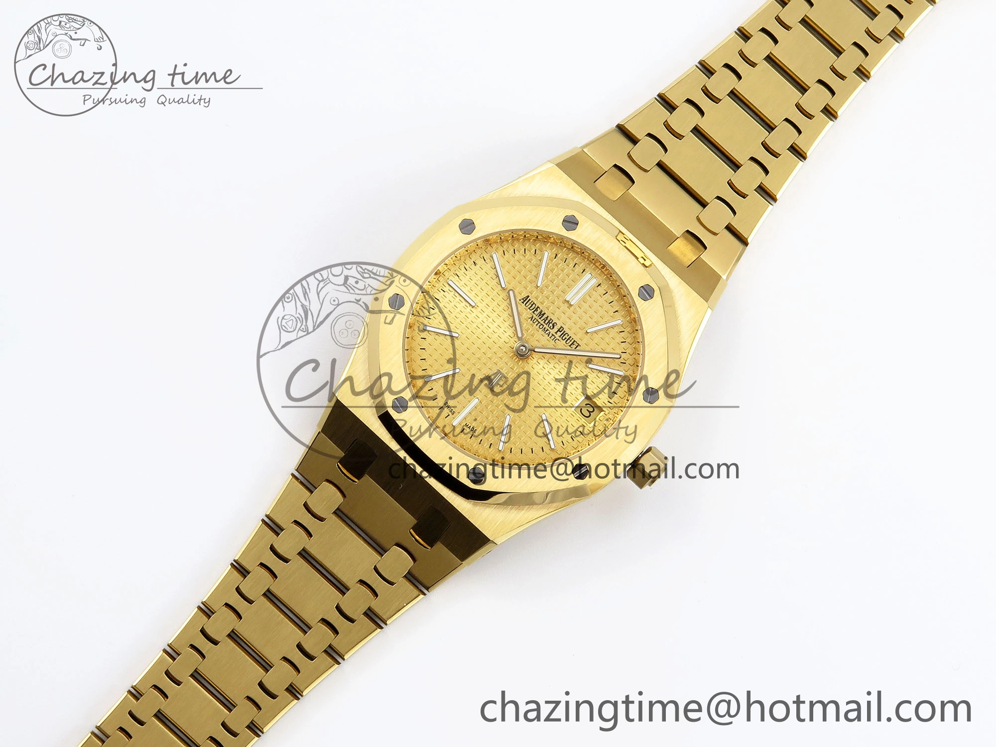 ROYAL OAK 39MM 15202 YG IPF 1:1 BEST EDITION YG TEXTURED DIAL ON YG BRACELET A Casual 4503