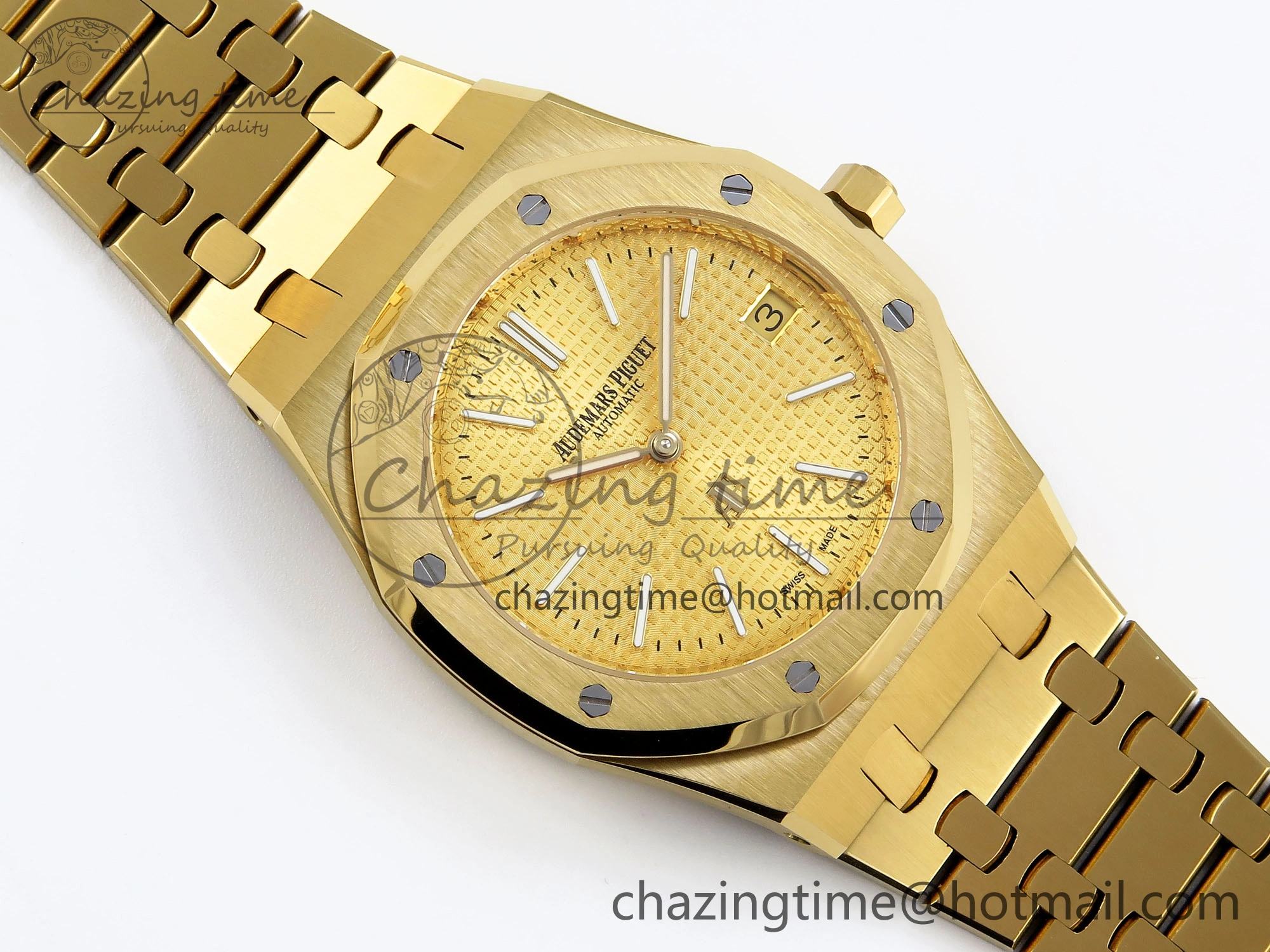 ROYAL OAK 39MM 15202 YG IPF 1:1 BEST EDITION YG TEXTURED DIAL ON YG BRACELET A Casual 4503
