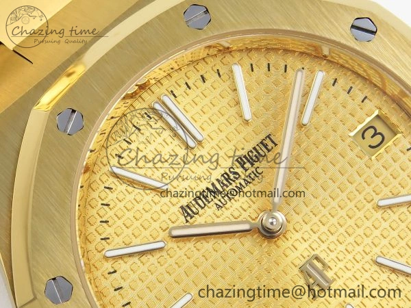 ROYAL OAK 39MM 15202 YG IPF 1:1 BEST EDITION YG TEXTURED DIAL ON YG BRACELET A Casual 4503