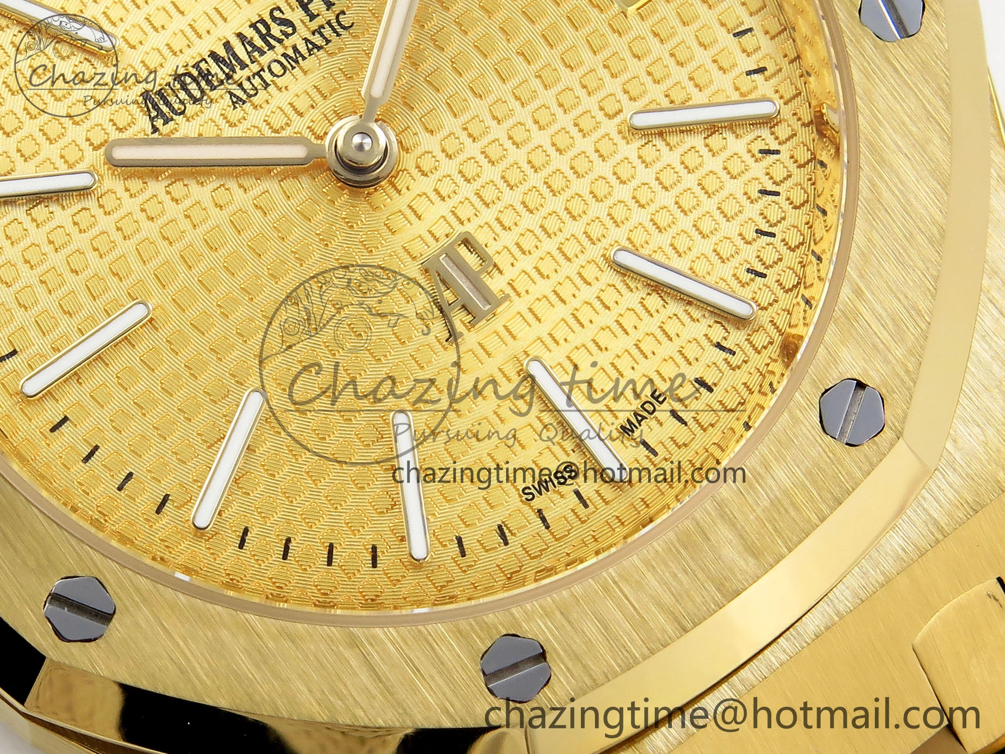ROYAL OAK 39MM 15202 YG IPF 1:1 BEST EDITION YG TEXTURED DIAL ON YG BRACELET A Casual 4503