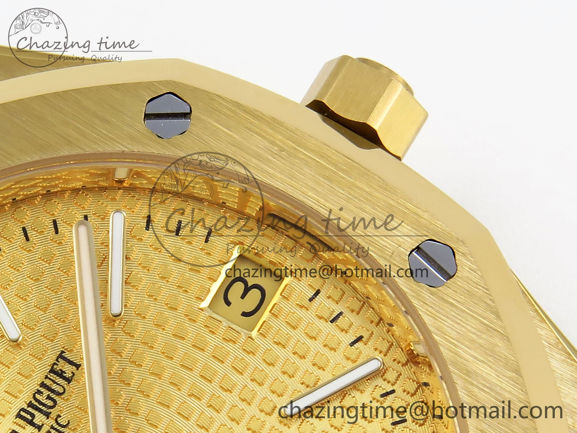 ROYAL OAK 39MM 15202 YG IPF 1:1 BEST EDITION YG TEXTURED DIAL ON YG BRACELET A Casual 4503