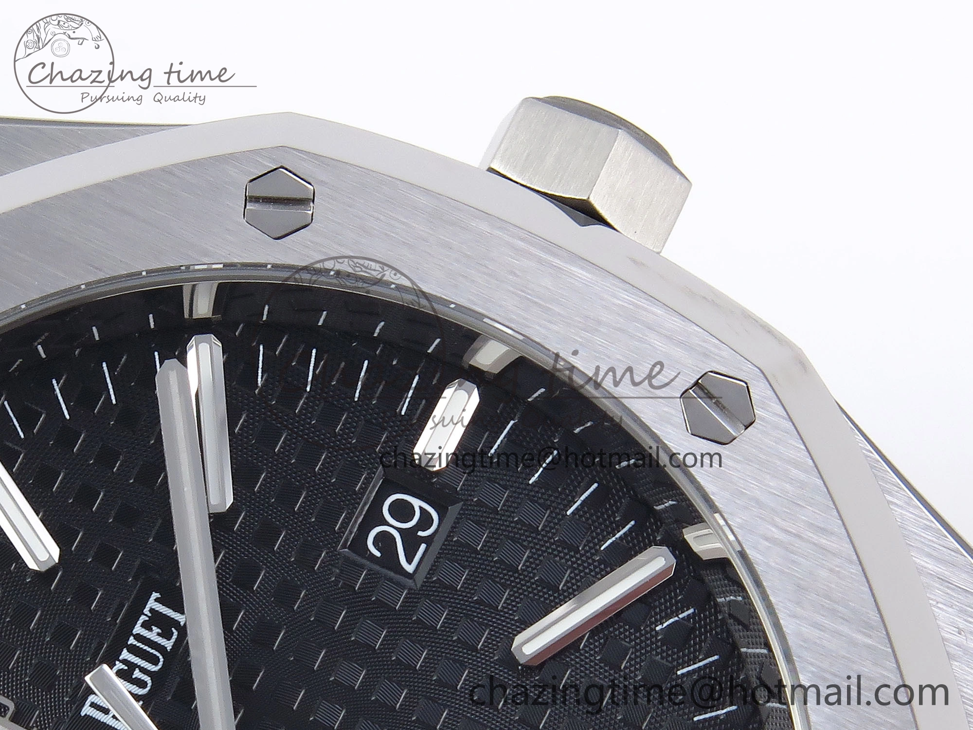 ROYAL OAK 41MM 15400 SS APSF 1:1 BEST EDITION BLACK TEXTURED DIAL ON BLACK RUBBER STRAP SA3120 SUPER CLONE V EyeCatching 4492