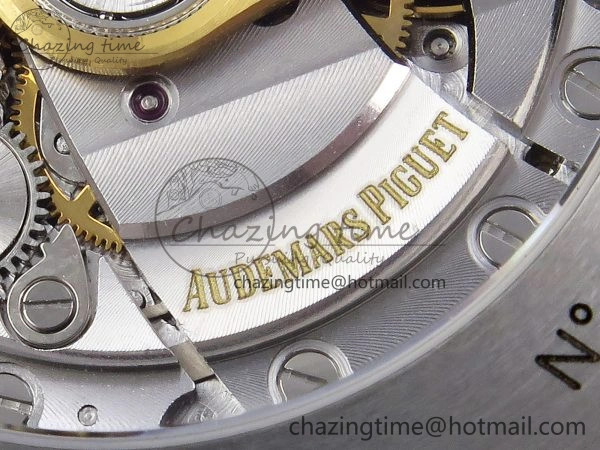 TopPick ROYAL OAK 41MM 15400 SS APSF 1:1 BEST EDITION GRAY TEXTURED DIAL ON BLACK RUBBER STRAP SA3120 SUPER CLONE V 4491