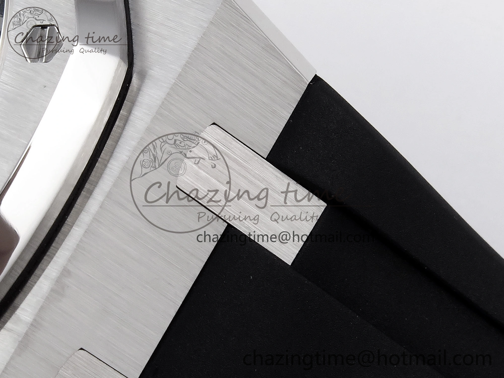ROYAL OAK 41MM 15400 SS APSF 1:1 BEST EDITION WHITE TEXTURED DIAL ON BLACK RUBBER STRAP SA3120 SUPER CLONE V Breathable 4490