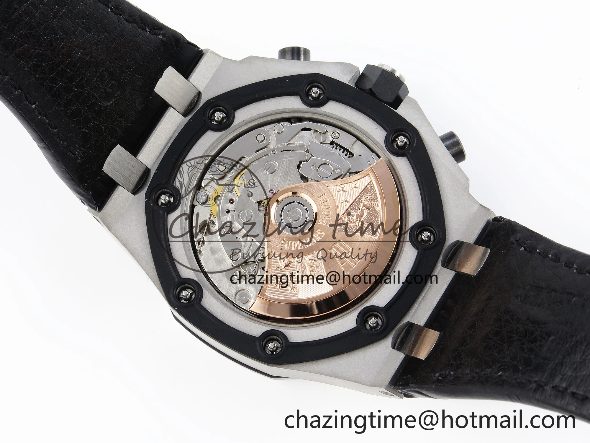 NewStyle ROYAL OAK OFFSHORE 42MM SS APF 1:1 BEST EDITION BLACK DIAL WHITE MARKERS CERAMIC BEZEL ON BLACK RUBBER STRAP A 4514
