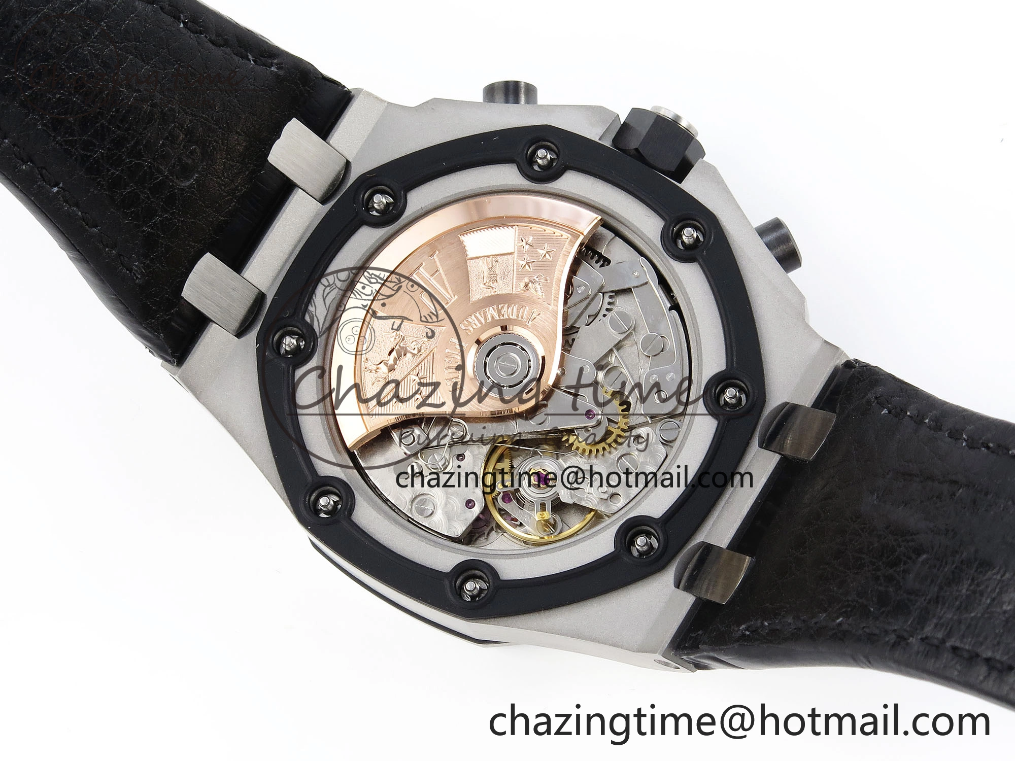 NewStyle ROYAL OAK OFFSHORE 42MM SS APF 1:1 BEST EDITION BLACK DIAL WHITE MARKERS CERAMIC BEZEL ON BLACK RUBBER STRAP A 4514