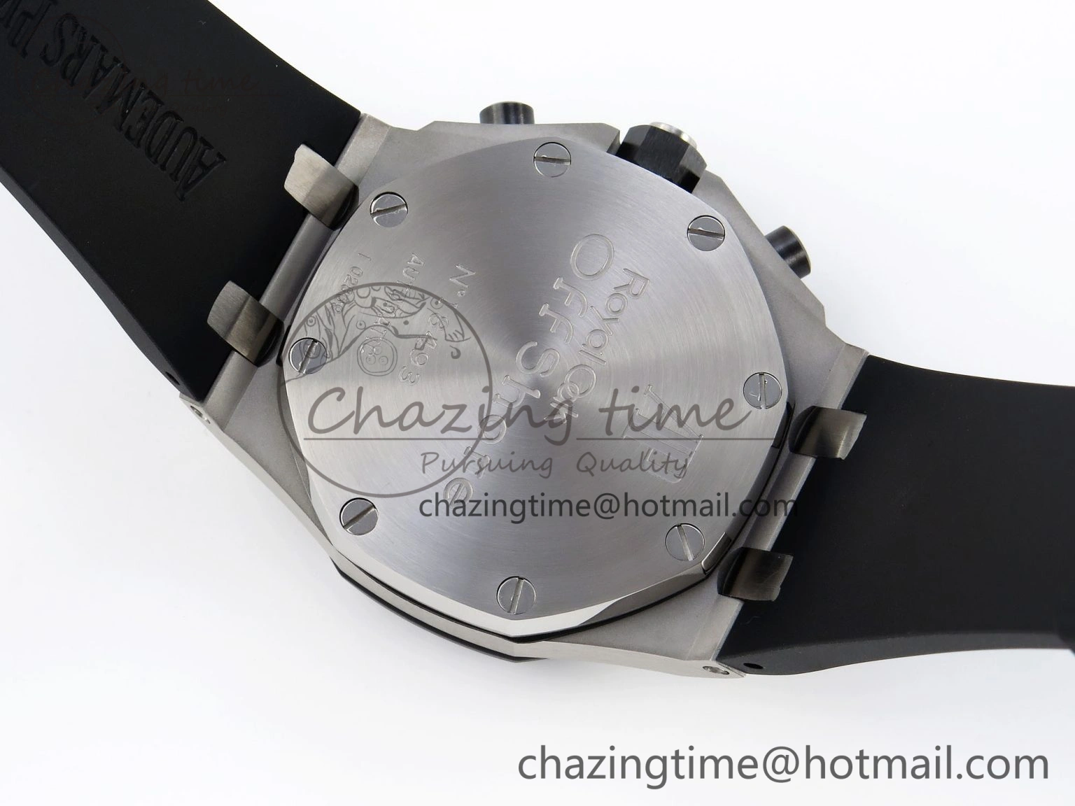 Comfortable ROYAL OAK OFFSHORE 42MM SS APF 1:1 BEST EDITION BLACK DIAL WHITE MARKERS ON BLACK LEATHER STRAP A 4512