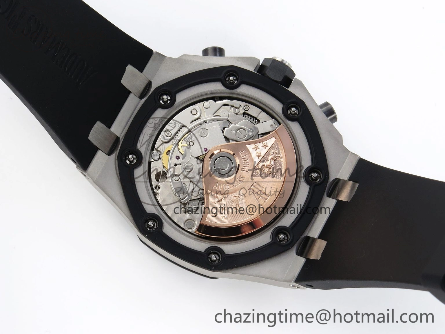 Comfortable ROYAL OAK OFFSHORE 42MM SS APF 1:1 BEST EDITION BLACK DIAL WHITE MARKERS ON BLACK LEATHER STRAP A 4512