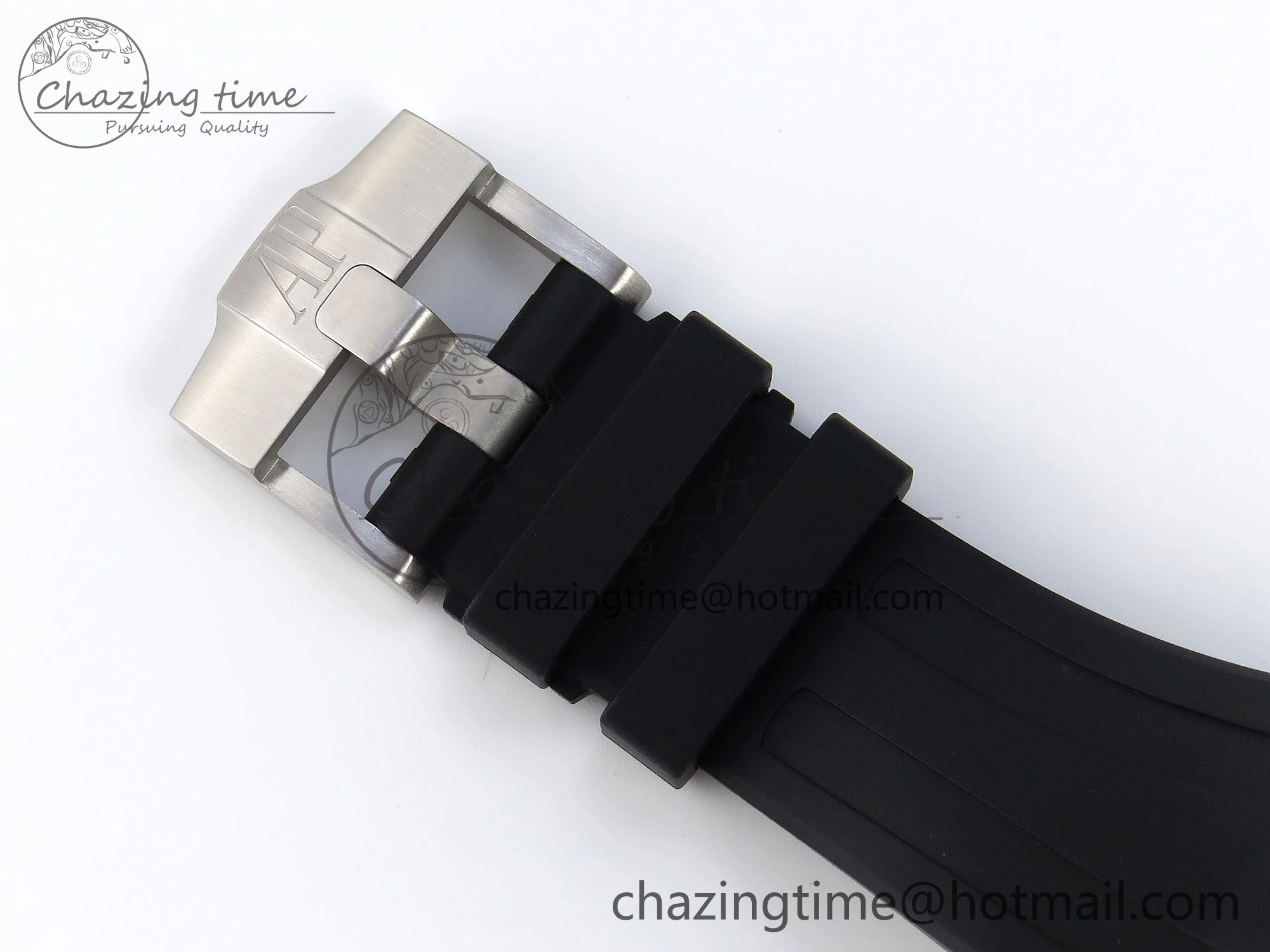 Comfortable ROYAL OAK OFFSHORE 42MM SS APF 1:1 BEST EDITION BLACK DIAL WHITE MARKERS ON BLACK LEATHER STRAP A 4512