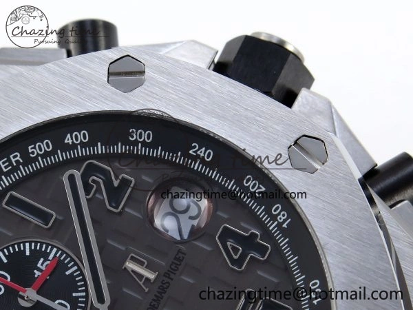 ROYAL OAK OFFSHORE 42MM SS APF 1:1 BEST EDITION GRAY DIAL BLACK MARKERS ON SS BRACELET A FreshLook 4515