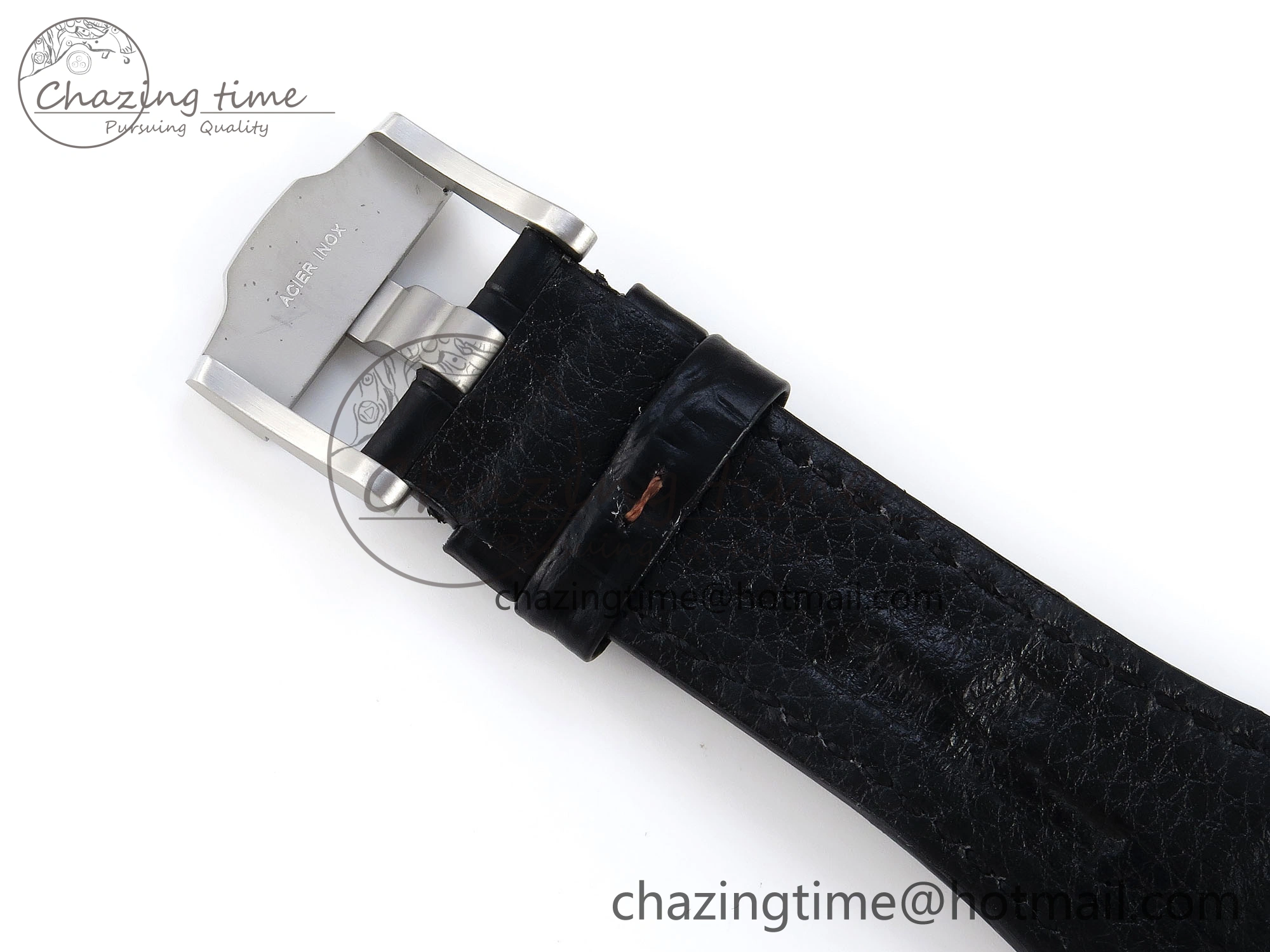SoftTouch ROYAL OAK OFFSHORE 42MM VOLCANO SS APF 1:1 BEST EDITION BLACK DIAL ORANGE MARKERS ON BLACK LEATHER STRAP A 4513