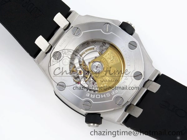 StreetReady ROYAL OAK OFFSHORE DIVER 15710 IPF 1:1 BEST EDITION BLACK DIAL ON BLACK RUBBER STRAP SA3120 SUPER CLONE 4508