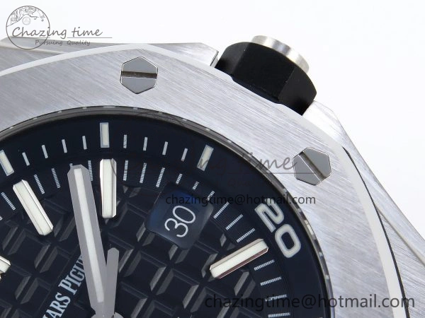 StreetReady ROYAL OAK OFFSHORE DIVER 15710 IPF 1:1 BEST EDITION BLACK DIAL ON BLACK RUBBER STRAP SA3120 SUPER CLONE 4508