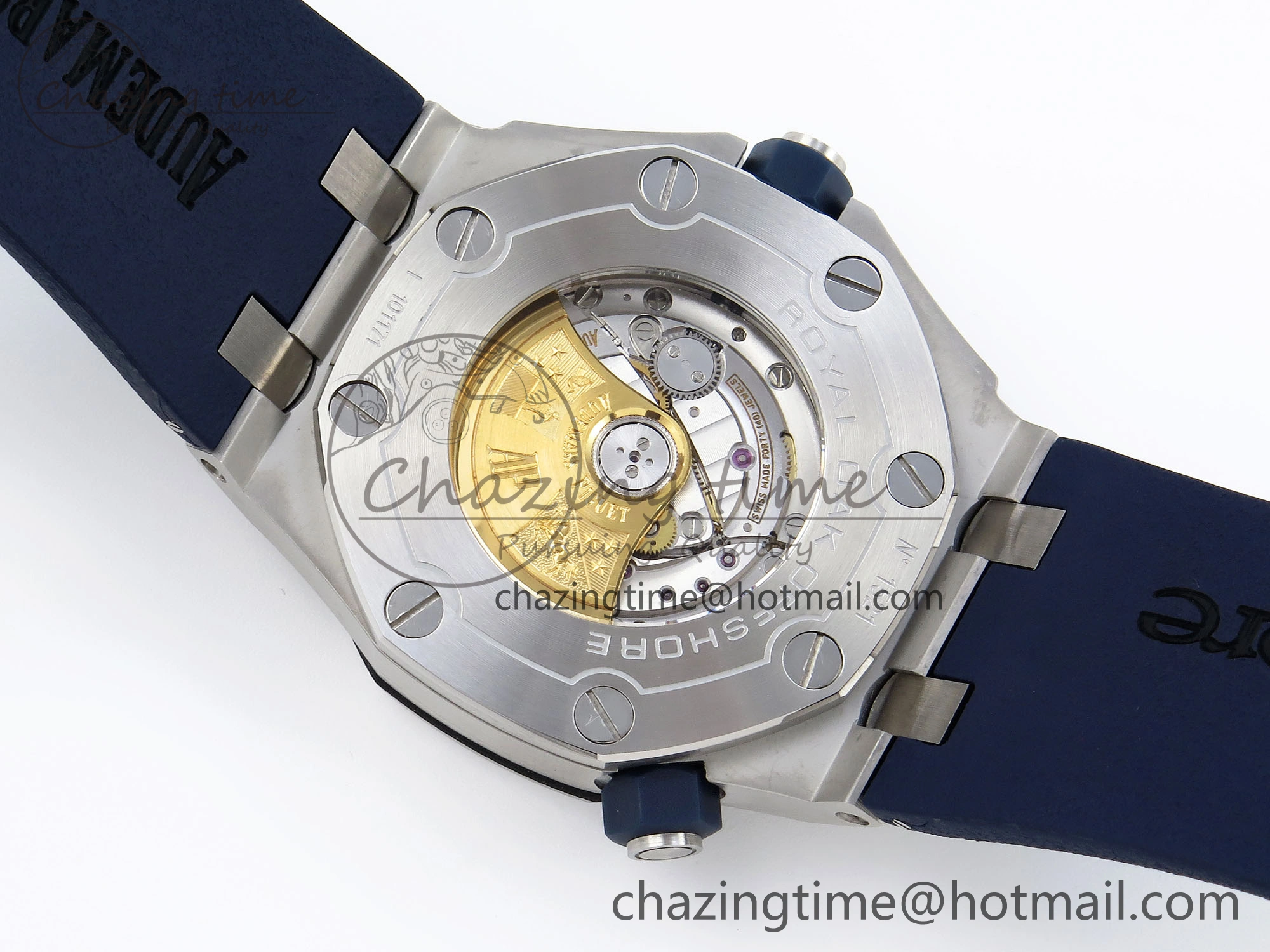 ROYAL OAK OFFSHORE DIVER 15710 IPF 1:1 BEST EDITION BLUE DIAL ON BLUE RUBBER STRAP SA3120 SUPER CLONE RelaxedFit 4511