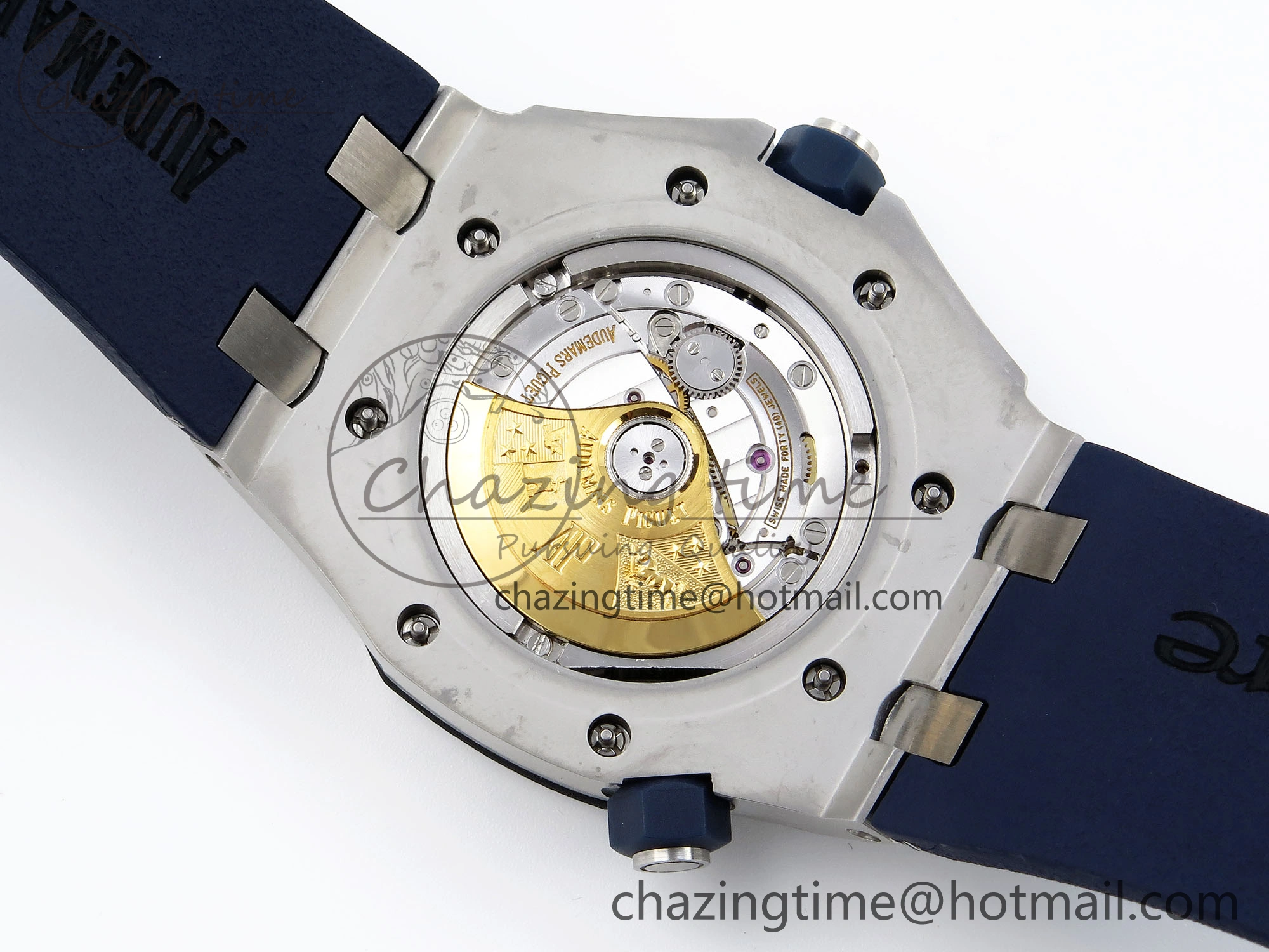 ROYAL OAK OFFSHORE DIVER 15710 IPF 1:1 BEST EDITION BLUE DIAL ON BLUE RUBBER STRAP SA3120 SUPER CLONE RelaxedFit 4511