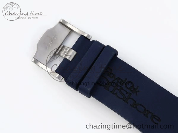 ROYAL OAK OFFSHORE DIVER 15710 IPF 1:1 BEST EDITION BLUE DIAL ON BLUE RUBBER STRAP SA3120 SUPER CLONE RelaxedFit 4511