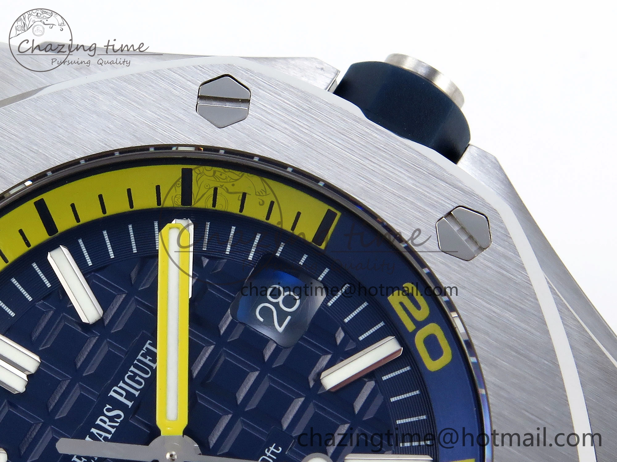 ROYAL OAK OFFSHORE DIVER 15710 IPF 1:1 BEST EDITION BLUE DIAL ON BLUE RUBBER STRAP SA3120 SUPER CLONE RelaxedFit 4511