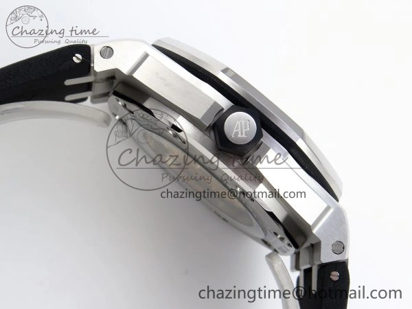 SmartChoice ROYAL OAK OFFSHORE DIVER 15710 IPF 1:1 BEST EDITION WHITE DIAL ON BLACK RUBBER STRAP SA3120 SUPER CLONE 4507
