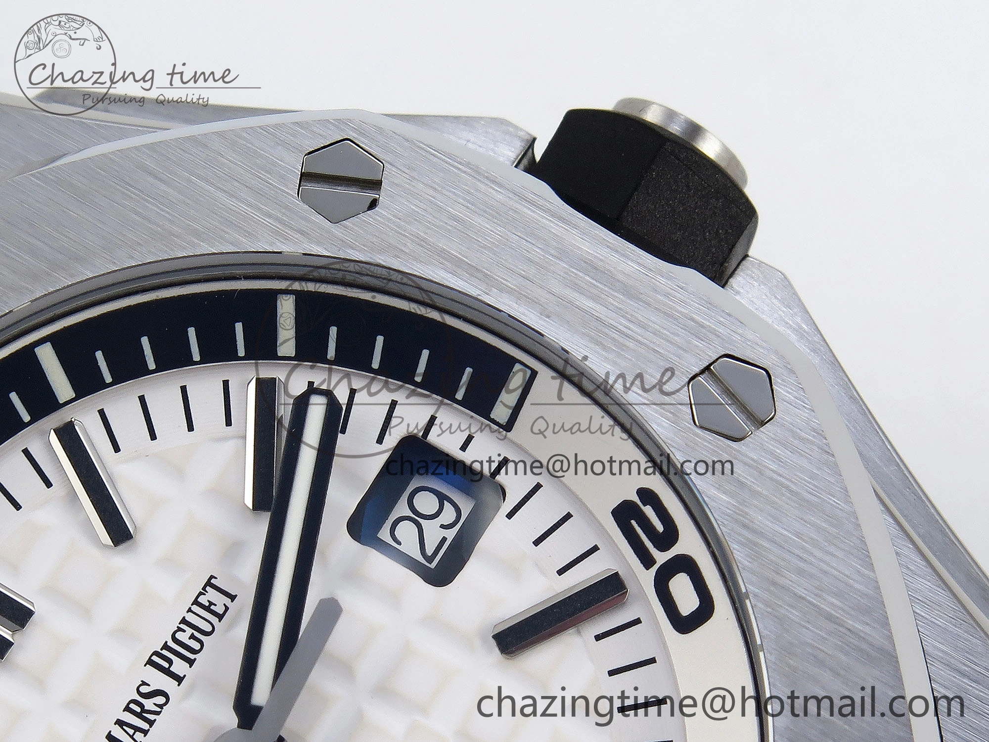 SmartChoice ROYAL OAK OFFSHORE DIVER 15710 IPF 1:1 BEST EDITION WHITE DIAL ON BLACK RUBBER STRAP SA3120 SUPER CLONE 4507